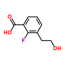 2-Fluoro-3-(2-hydroxyethyl)benzoic acid结构式