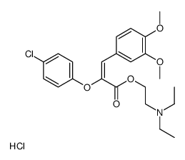 2-(diethylamino)ethyl (Z)-2-(4-chlorophenoxy)-3-(3,4-dimethoxyphenyl)prop-2-enoate,hydrochloride Structure