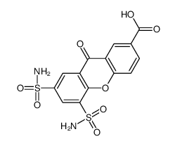 9-oxo-5,7-disulfamoylxanthene-2-carboxylic acid Structure