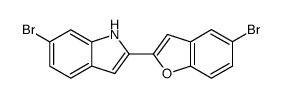 6-bromo-2-(5-bromo-benzofuran-2-yl)-indole结构式