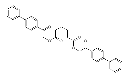 bis[2-oxo-2-(4-phenylphenyl)ethyl] hexanedioate结构式