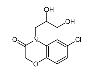 6-Chloro-4-(2,3-dihydroxypropyl)-2H-1,4-benzoxazin-3(4H)-one结构式