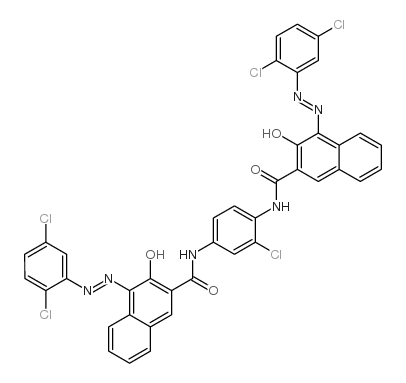 N,N'-(2-chloro-1,4-phenylene)bis[4-[(2,5-dichlorophenyl)azo]-3-hydroxynaphthalene-2-carboxamide] structure