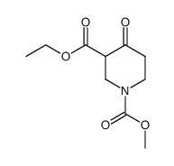 4-oxo-piperidine-1,3-dicarboxylic acid 3-ethyl ester 1-methyl ester结构式