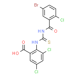 2-[[[(5-BROMO-2-CHLOROBENZOYL)AMINO]THIOXOMETHYL]AMINO]-3,5-DICHLORO-BENZOIC ACID Structure