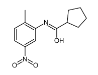 Cyclopentanecarboxamide, N-(2-methyl-5-nitrophenyl)- (9CI) structure