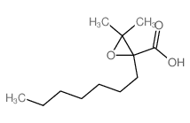 2-heptyl-3,3-dimethyl-oxirane-2-carboxylic acid structure