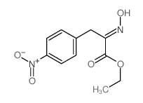 Benzenepropanoic acid, a-(hydroxyimino)-4-nitro-, ethylester structure