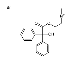 2-(2-hydroxy-2,2-diphenylacetyl)oxyethyl-trimethylazanium,bromide Structure