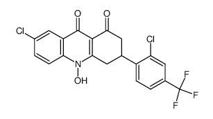 7-chloro-3-(2-chloro-4-trifluoromethylphenyl)-10-hydroxy-1-oxo-1,2,3,4-tetrahydro-9(10H)-acridone Structure