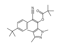 (1E)-2-CYANO-2-[4-(1,1-DIMETHYLETHYL)PHENYL]-1-(1,3,4-TRIMETHYL-1H-PYRAZOL-5-YL)ETHENYL 2,2-DIMETHYLPROPANOATE Structure