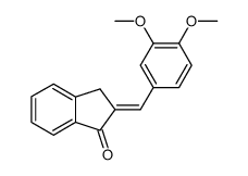 2-(3′′,4′′-dimethoxybenzylidene)indan-1-one Structure