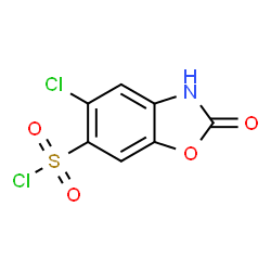 5-Chloro-2,3-dihydro-2-oxobenzoxazole-6-sulfonic acid chloride Structure