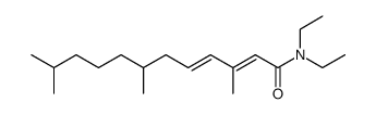 (2E,4E)-3,7,11-Trimethyl-dodeca-2,4-dienoic acid diethylamide Structure