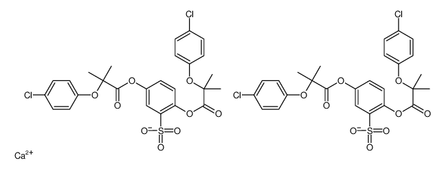 calcium,2,5-bis[[2-(4-chlorophenoxy)-2-methylpropanoyl]oxy]benzenesulfonate结构式
