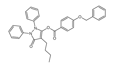 (4-butyl-5-oxo-1,2-diphenylpyrazol-3-yl) 4-phenylmethoxybenzoate结构式