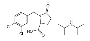 (2S)-1-[(3,4-dichlorophenyl)methyl]-5-oxopyrrolidine-2-carboxylic acid,N-propan-2-ylpropan-2-amine结构式
