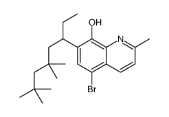 5-bromo-2-methyl-7-(5,5,7,7-tetramethyloctan-3-yl)quinolin-8-ol结构式