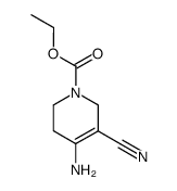ethyl 4-amino-3-cyano-1,2,5,6-tetrahydropyridine-1-carboxylate结构式