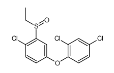 1-chloro-4-(2,4-dichlorophenoxy)-2-ethylsulfinylbenzene Structure