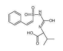 (2S)-3-methyl-2-(2-phenylethenylsulfonylcarbamoylamino)butanoic acid Structure