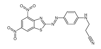 3-[4-[(4,6-dinitro-1,3-benzothiazol-2-yl)diazenyl]anilino]propanenitrile结构式