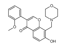 7-hydroxy-3-(2-methoxyphenyl)-8-(morpholin-4-ylmethyl)chromen-4-one结构式