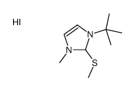 1-tert-butyl-3-methyl-2-methylsulfanyl-1,2-dihydroimidazol-1-ium,iodide Structure