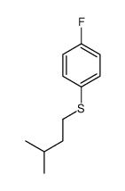 1-fluoro-4-(3-methylbutylsulfanyl)benzene结构式