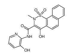 2-methyl-1,1,4-trioxo-1,2,3,4-tetrahydro-1λ6-naphtho[2,1-e][1,2]thiazine-3-carboxylic acid 3-hydroxy-pyridin-2-ylamide结构式