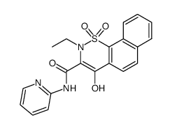 2-ethyl-1,1,4-trioxo-1,2,3,4-tetrahydro-1λ6-naphtho[2,1-e][1,2]thiazine-3-carboxylic acid pyridin-2-ylamide结构式