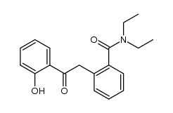 2-(2-N,N-diethylcarboxamidephenyl)-1-(2-hydroxyphenyl)ethan-1-one结构式