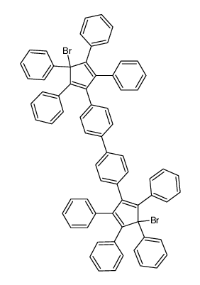 4,4'-Bis-(3-bromo-2,3,4,5-tetraphenyl-cyclopenta-1,4-dienyl)-biphenyl Structure