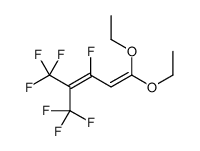 1,1-diethoxy-3,5,5,5-tetrafluoro-4-(trifluoromethyl)penta-1,3-diene结构式