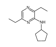 Pyrazinamine, N-cyclopentyl-3,6-diethyl- (9CI) structure