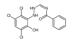 N-[[2-(2,3,5-trichloro-6-hydroxyphenyl)hydrazinyl]methylidene]benzamide结构式