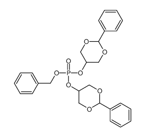 benzyl bis(2-phenyl-1,3-dioxan-5-yl) phosphate结构式