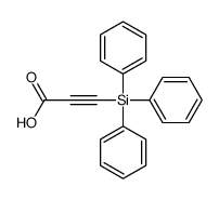 3-triphenylsilylprop-2-ynoic acid Structure