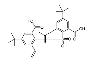 5-tert-butyl-2-(4-tert-butyl-2-carboxy-6-prop-1-en-2-ylphenyl)sulfonyl-3-prop-1-en-2-ylbenzoic acid结构式