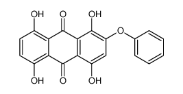 1,4,5,8-tetrahydroxy-2-phenoxyanthracene-9,10-dione Structure