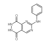 2-Anilinopyrimido(4,5-d)pyridazine-5,8-diol结构式