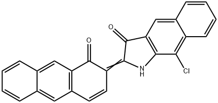 9-Chloro-2-(1-oxoanthracen-2(1H)-ylidene)-1H-benz[f]indol-3(2H)-one结构式