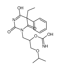 1-[2-(Aminocarbonyloxy)-3-isopropoxypropyl]-5-ethyl-5-phenyl-2,4,6(1H,3H,5H)-pyrimidinetrione结构式