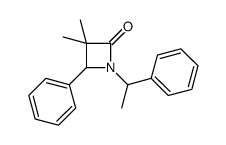 3,3-dimethyl-4-phenyl-1-(1-phenylethyl)azetidin-2-one Structure