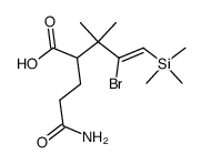 (+/-)-4-bromo-2-(2-carbamoylethyl)-3,3-dimethyl-5-(trimethylsilanyl)pent-4-enoic acid Structure