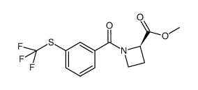 1-(3-trifluoromethylthiobenzoyl)azetidine-2R-carboxylic acid methyl ester结构式