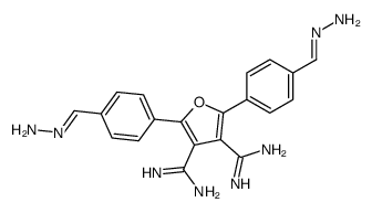 2,5-bis(4-methanehydrazonoylphenyl)furan-3,4-dicarboximidamide结构式