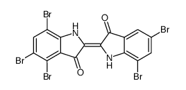 4,5,5',7,7'-Pentabromo-Δ2,2'(3H,3'H)-bi[1H-indole]-3,3'-dione结构式