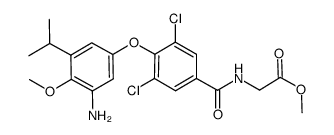 methyl-N-[3,5-dichloro-4-(3-amino-5-isopropyl-4-methoxyphenoxy)benzoyl]glycine结构式