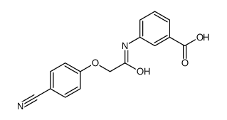3-[[2-(4-cyanophenoxy)acetyl]amino]benzoic acid Structure